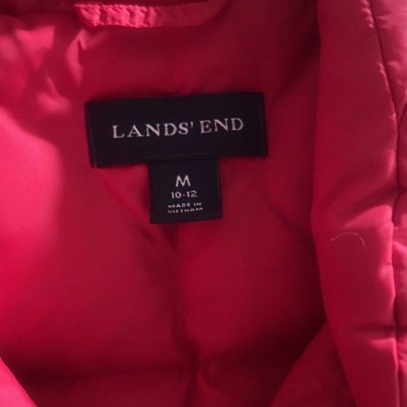 Lands end red down vest - Picture 2 of 4